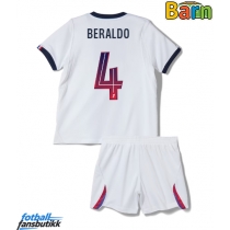 Paris Saint-Germain Lucas Beraldo #4 Bortedraktsett Barn 2026-27 Kortermet (+ Korte bukser)